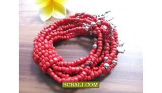 Beads Charm Bracelets Multi Strand Mono Color